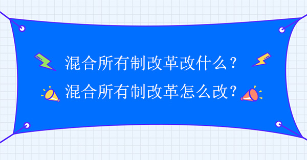 混合所有制改革改什么？國企混合所有制改革怎么改？