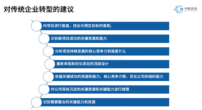 對傳統企業轉型的建議